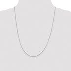 Sterling Silver Rhodium-plated .85mm Diamond-cut Round Spiga Chain