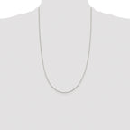 Sterling Silver Rhodium-plated .85mm Diamond-cut Round Spiga Chain