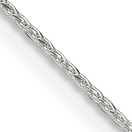Sterling Silver Diamond-Cut Wheat Chain Necklace 0.85mm