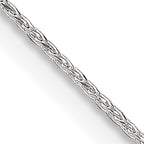 Sterling Silver Diamond-Cut Wheat Chain Necklace 0.85mm