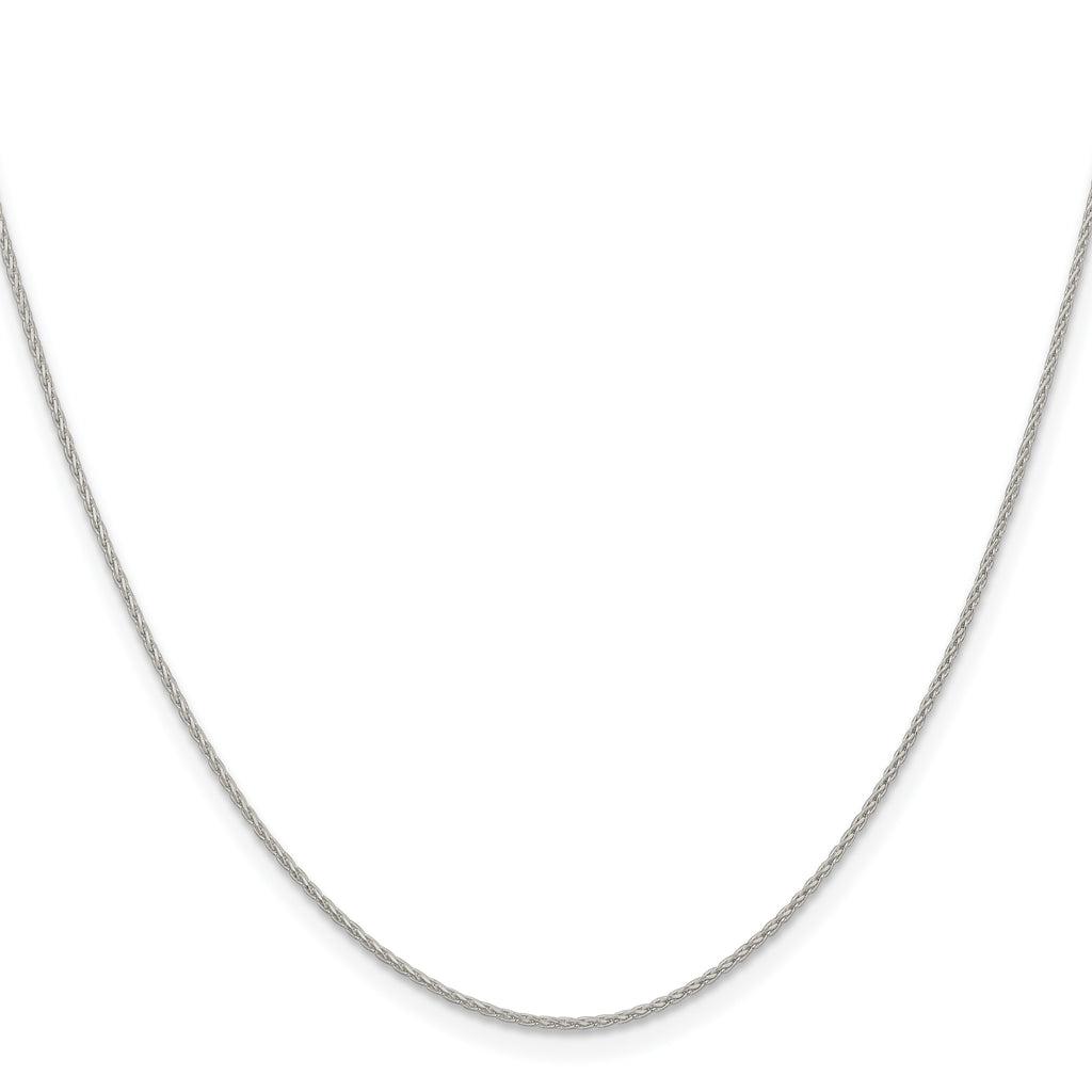 Sterling Silver .95mm Diamond-Cut Round Spiga Chain With 2 Inch Extension