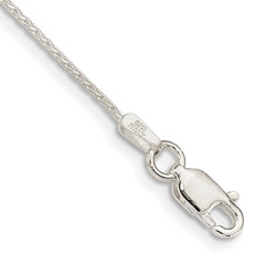 Sterling Silver .95mm Diamond-cut Round Spiga Chain