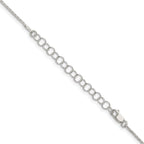Sterling Silver .95mm Diamond-Cut Round Spiga Chain With 2 Inch Extension