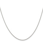Sterling Silver Rhodium-plated .95mm Diamond-cut Round Spiga Chain