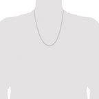 Sterling Silver Rhodium-plated .95mm Diamond-cut Round Spiga Chain
