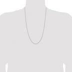 Sterling Silver Rhodium-plated .95mm Diamond-cut Round Spiga Chain