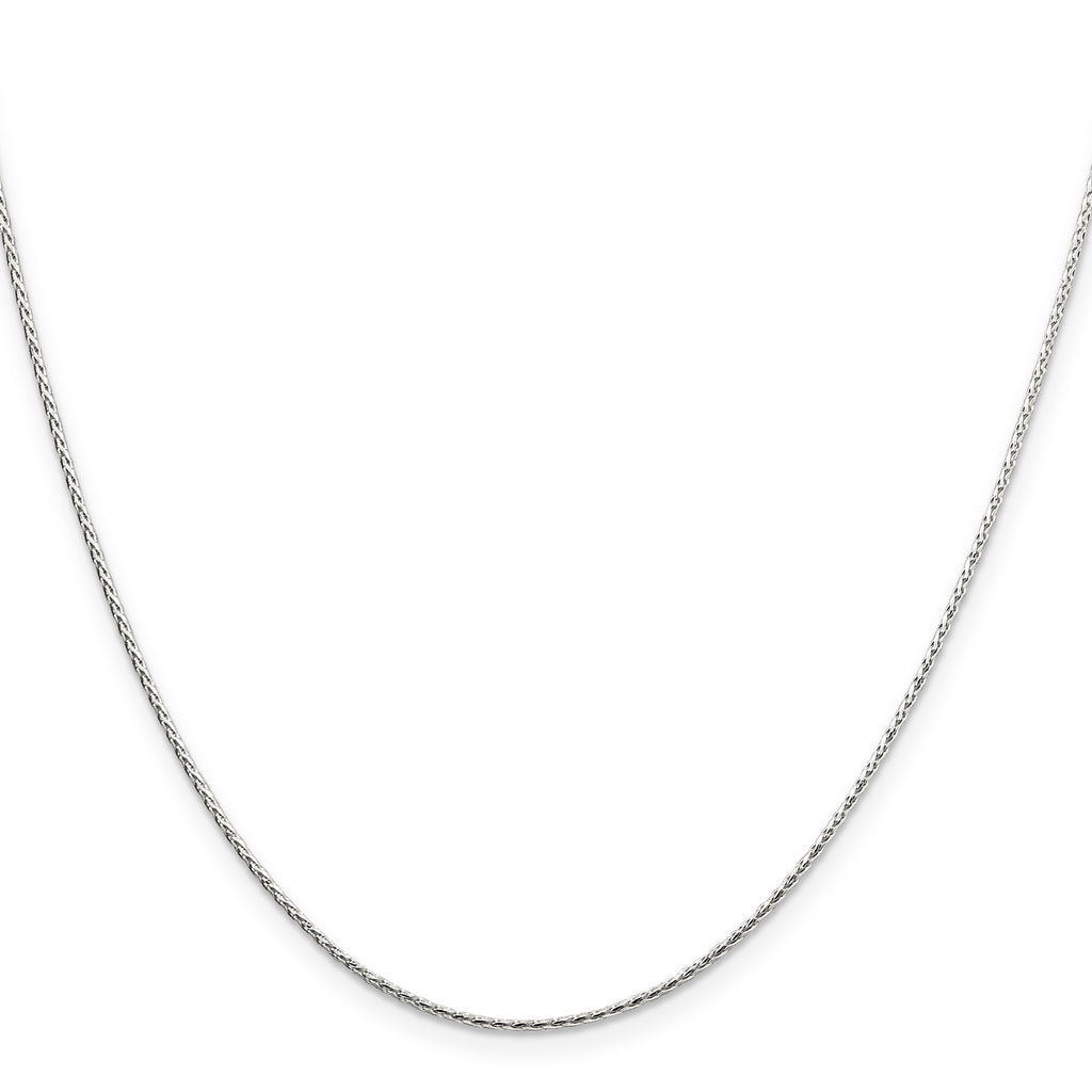 Sterling Silver 1.25mm Diamond-Cut Round Spiga Chain With 2 Inch Extension