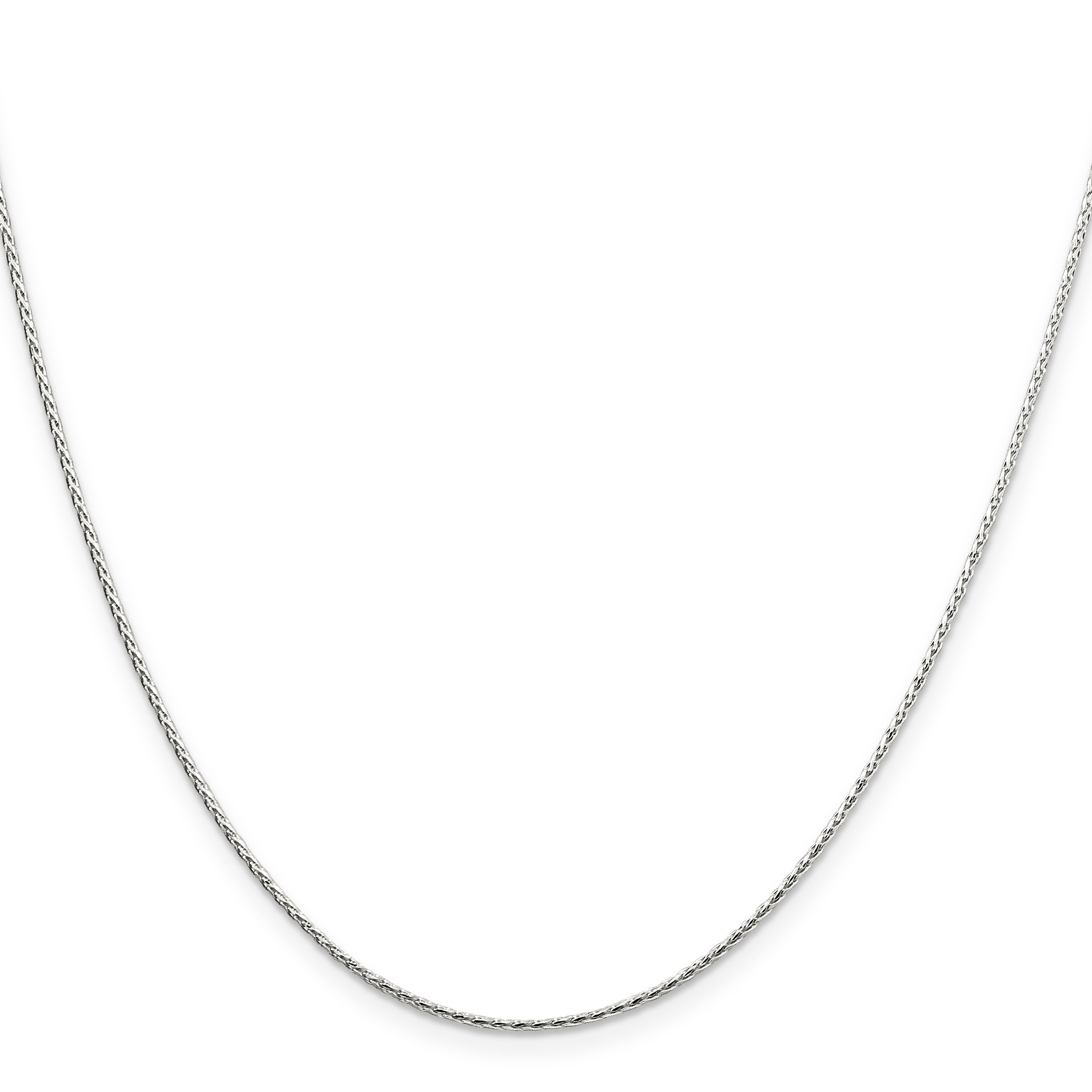 Sterling Silver 1.25mm Diamond-Cut Round Spiga Chain With 2 Inch Extension