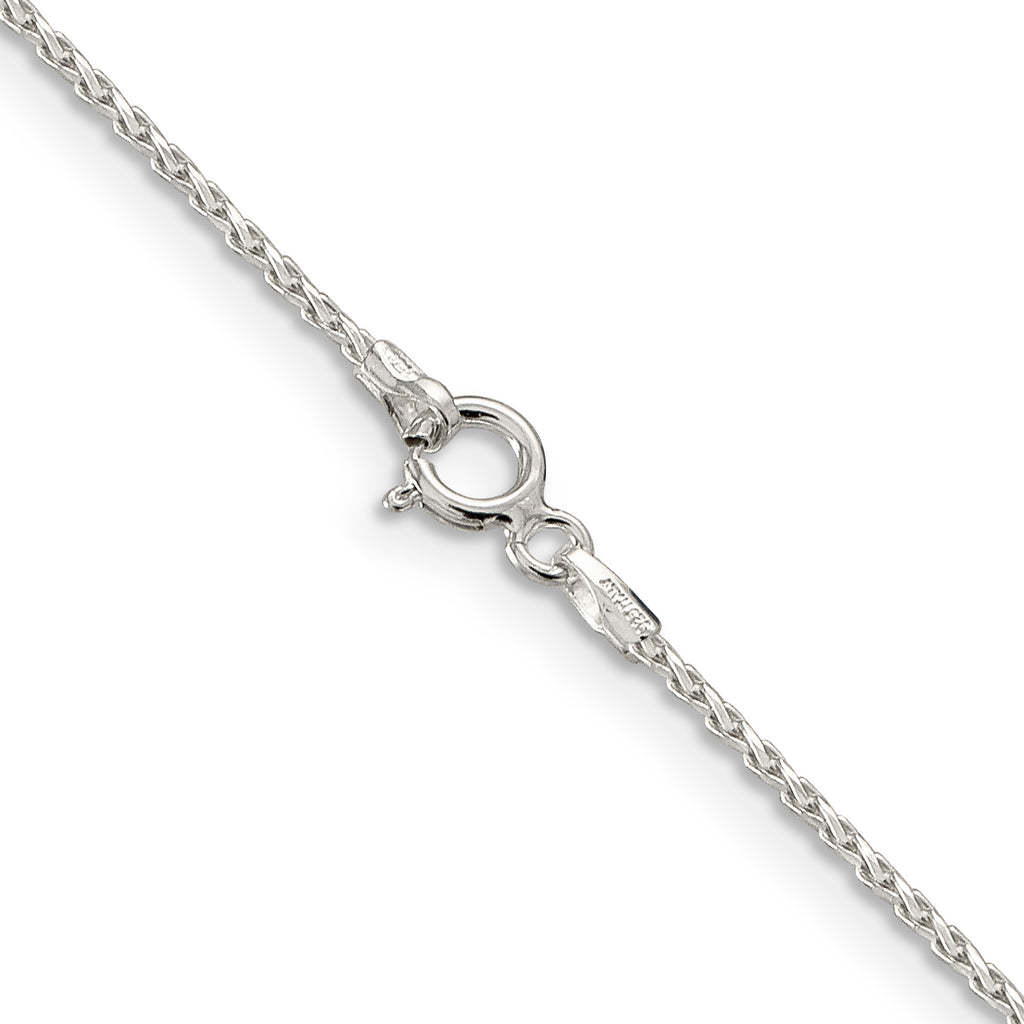 Sterling Silver 1.25mm Diamond-Cut Round Spiga Chain