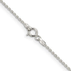 Sterling Silver 1.25mm Diamond-Cut Round Spiga Chain