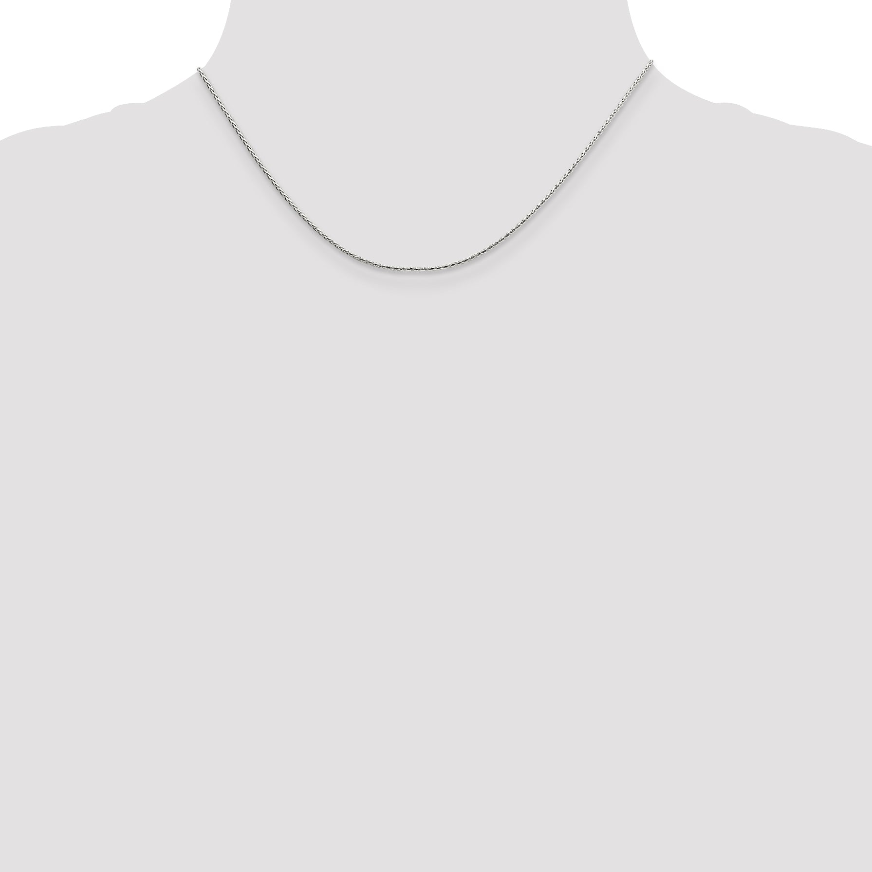 Sterling Silver 1.25mm Diamond-Cut Round Spiga Chain