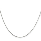 Sterling Silver Rhodium-Plated 1.25mm Diamond-Cut Round Spiga Chain