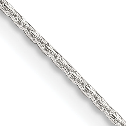 Sterling Silver 1.25mm Diamond-Cut Round Spiga Chain
