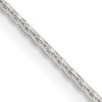 Sterling Silver 1.25mm Diamond-Cut Round Spiga Chain