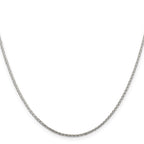 Sterling Silver 1.45mm Diamond-Cut Round Spiga Chain With 2 Inch Extension