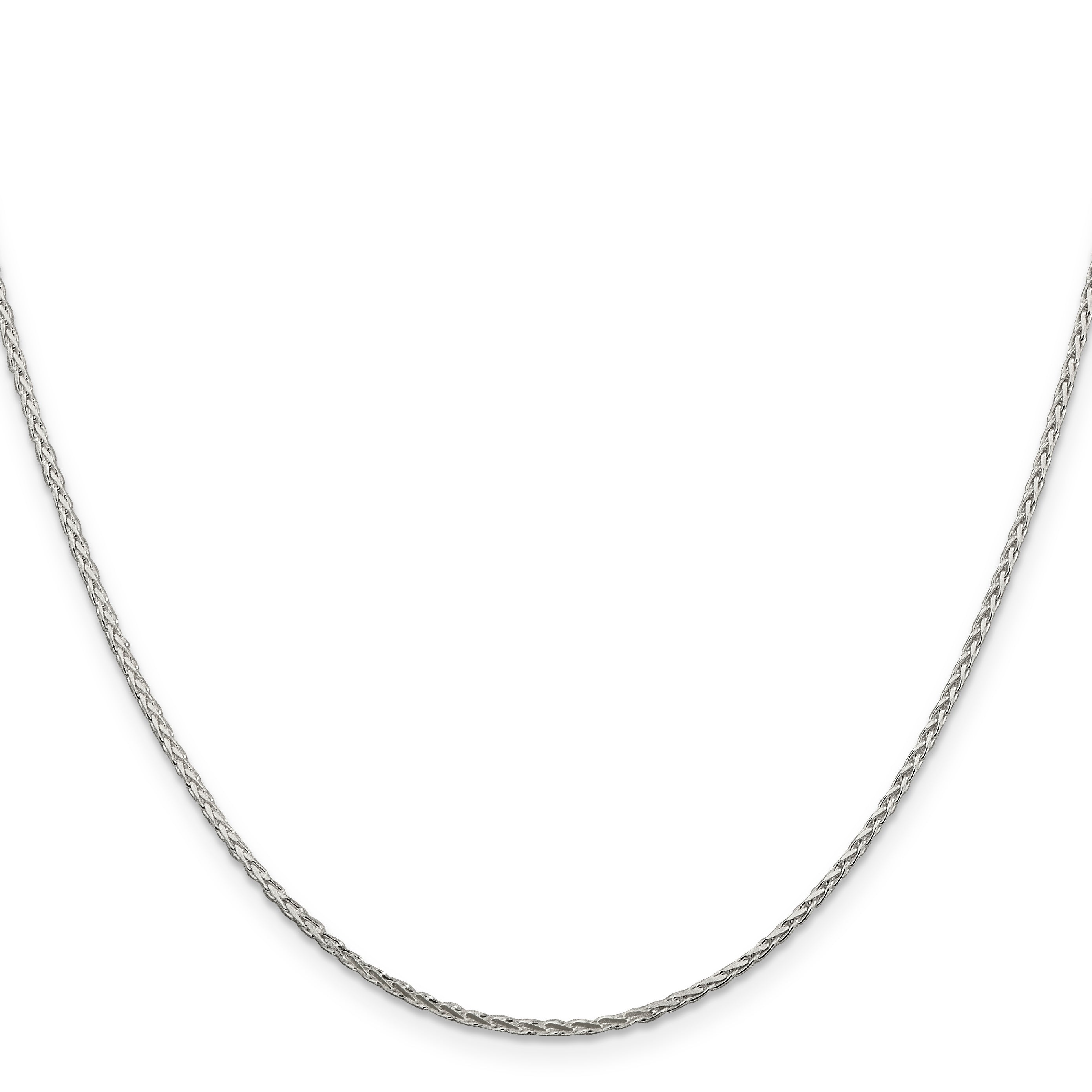 Sterling Silver 1.45mm Diamond-Cut Round Spiga Chain With 2 Inch Extension
