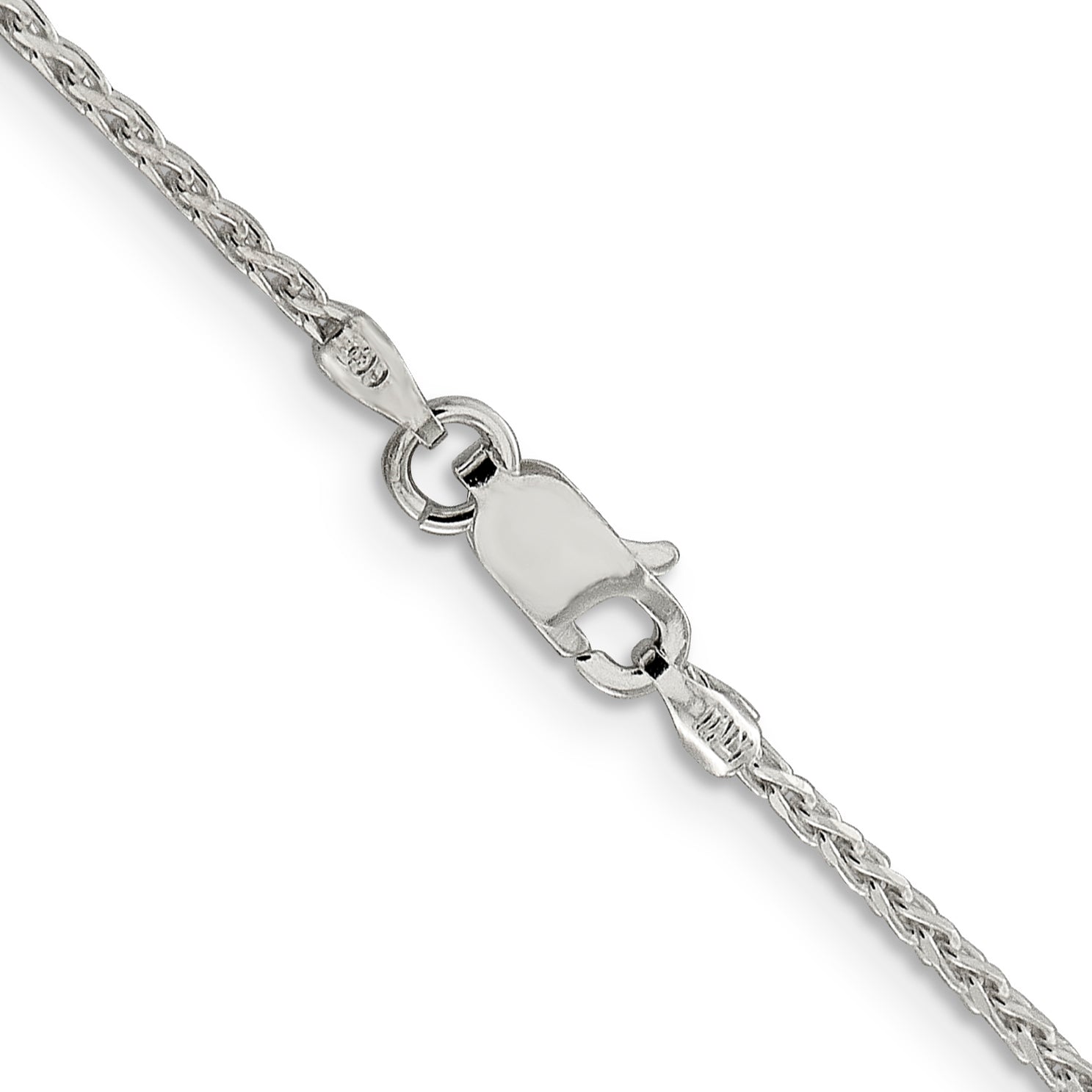 Sterling Silver 1.45mm Diamond-Cut Round Spiga Chain