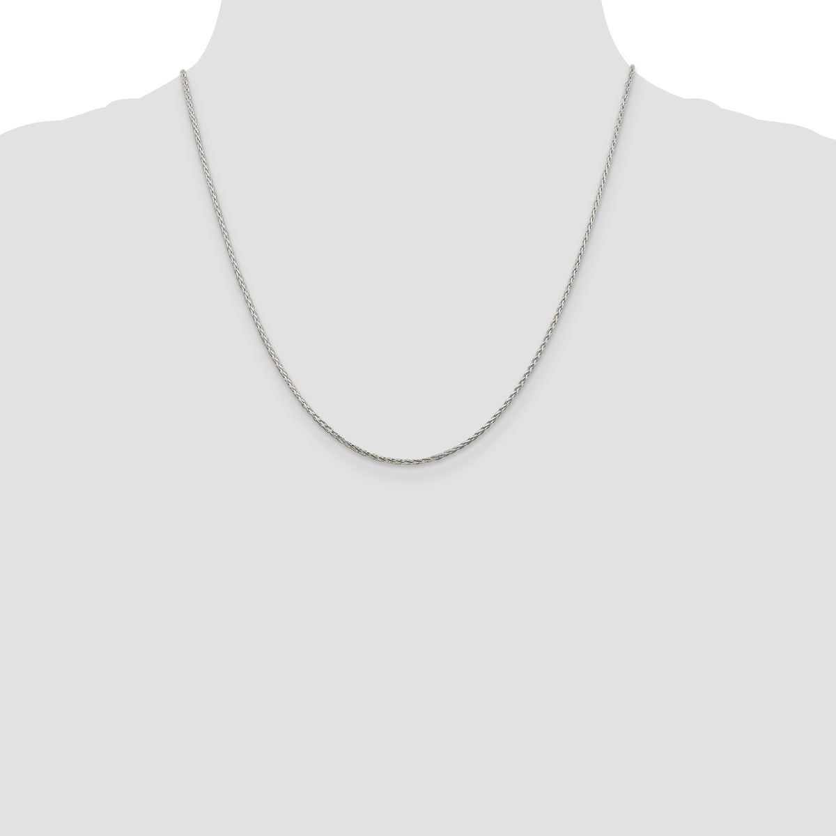 Diamond-Cut Spiga Chain in Sterling Silver, 1.45mm, 7–30 Inch - Sophia Jewelers