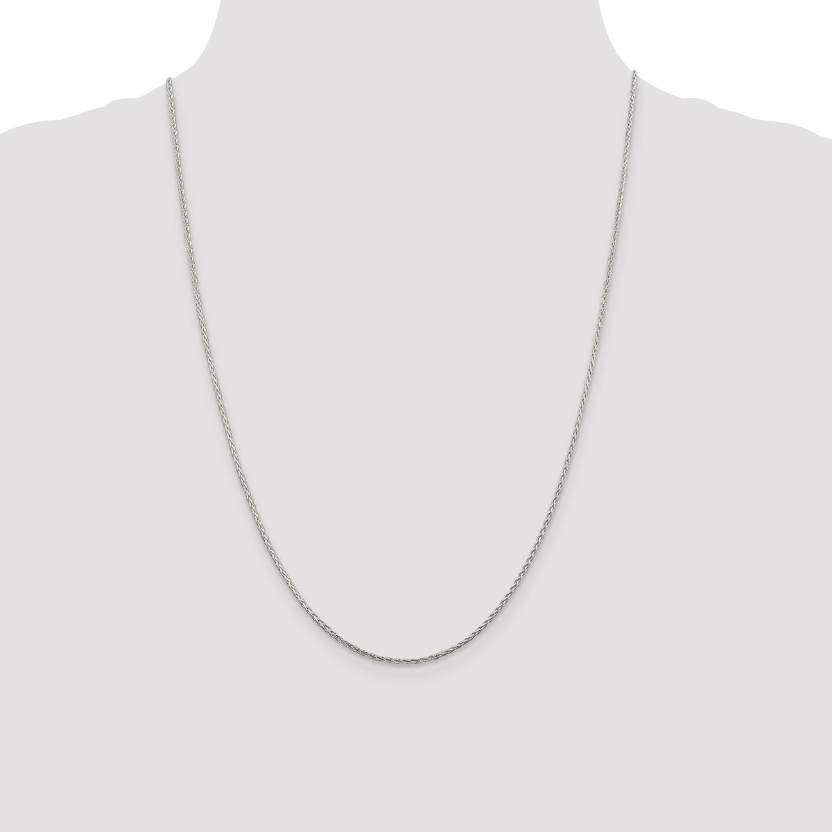 Diamond-Cut Spiga Chain in Sterling Silver, 1.45mm, 7–30 Inch - Sophia Jewelers