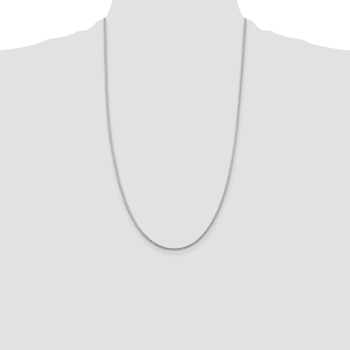 Diamond-Cut Spiga Chain in Sterling Silver, 1.45mm, 7–30 Inch - Sophia Jewelers