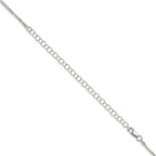 Sterling Silver 1.45mm Diamond-Cut Round Spiga Chain With 2 Inch Extension
