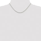 Sterling Silver Rhodium-plated 1.45mm Diamond-cut Round Spiga Chain