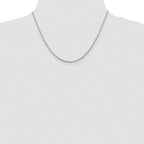 Sterling Silver Rhodium-plated 1.45mm Diamond-cut Round Spiga Chain