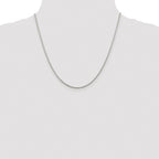 Sterling Silver Rhodium-plated 1.45mm Diamond-cut Round Spiga Chain