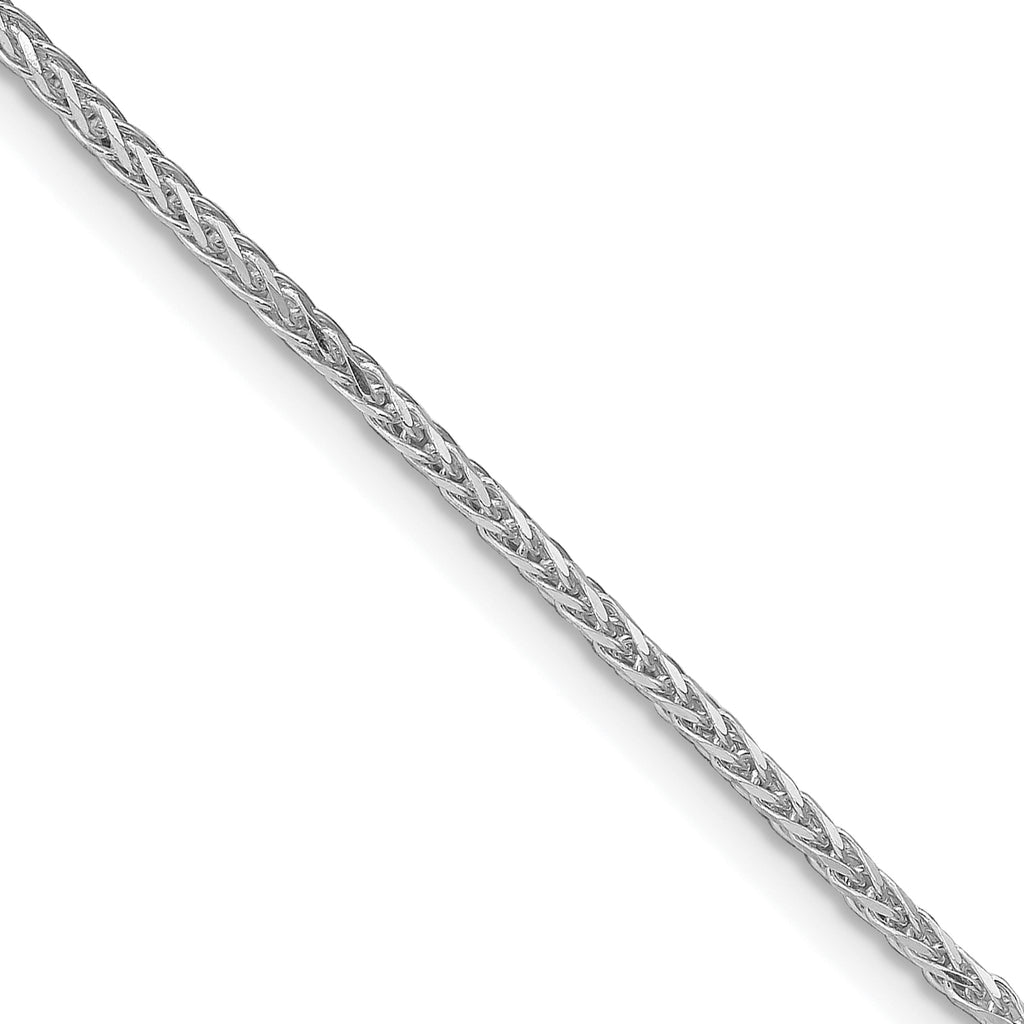 Sterling Silver Rhodium-plated 1.45mm Diamond-cut Round Spiga Chain
