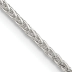 Sterling Silver 1.45mm Diamond-Cut Round Spiga Chain