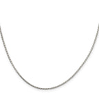 Sterling Silver 1.7mm Diamond-Cut Round Spiga Chain With 2 Inch Extension