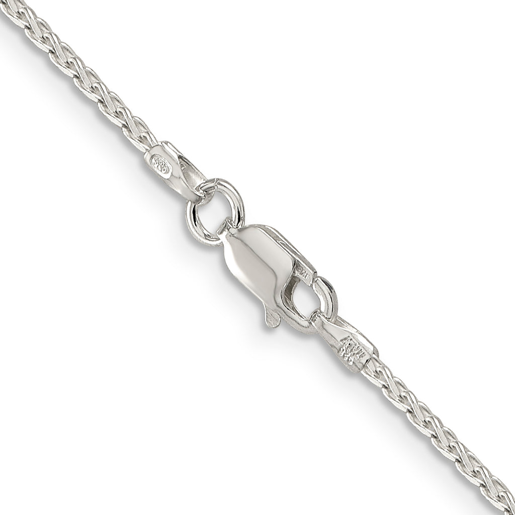 Sterling Silver 1.7mm Diamond-Cut Round Spiga Chain