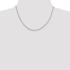 Sterling Silver 1.7mm Diamond-Cut Round Spiga Chain With 2 Inch Extension