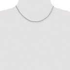 Sterling Silver Rhodium-plated 1.7mm Diamond-cut Round Spiga Chain