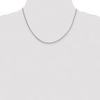 Sterling Silver Rhodium-plated 1.7mm Diamond-cut Round Spiga Chain