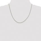 Sterling Silver Rhodium-plated 1.7mm Diamond-cut Round Spiga Chain