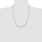 Sterling Silver Rhodium-plated 1.7mm Diamond-cut Round Spiga Chain