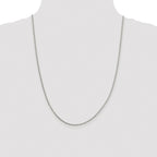 Sterling Silver Rhodium-plated 1.7mm Diamond-cut Round Spiga Chain
