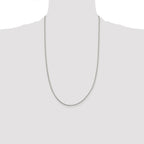 Sterling Silver Rhodium-plated 1.7mm Diamond-cut Round Spiga Chain