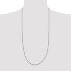 Sterling Silver Rhodium-plated 1.7mm Diamond-cut Round Spiga Chain
