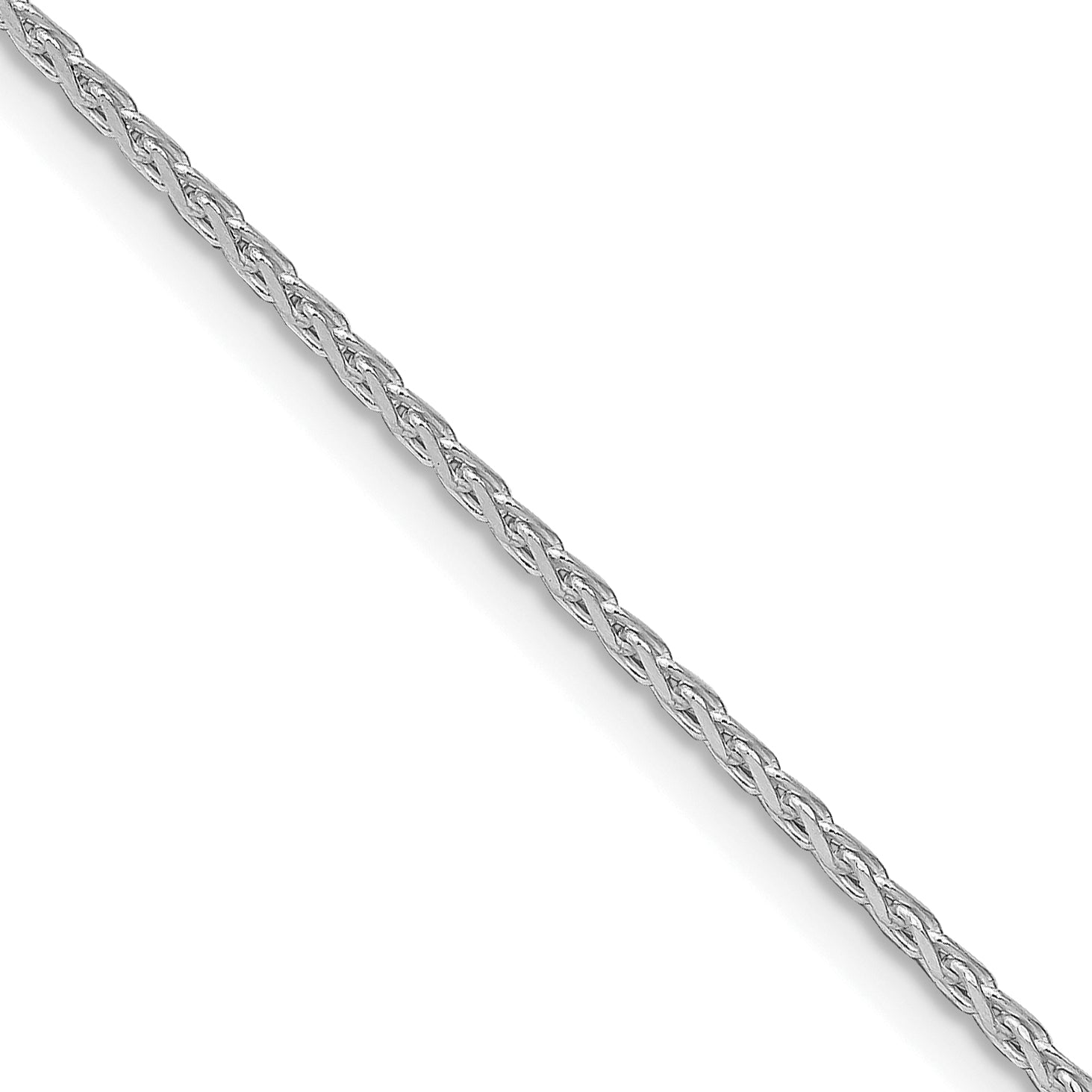 Sterling Silver Rhodium-plated 1.7mm Diamond-cut Round Spiga Chain Main image
