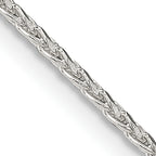 Sterling Silver 1.7mm Diamond-Cut Round Spiga Chain