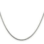 Sterling Silver Diamond-Cut Wheat Chain Necklace 2.15mm