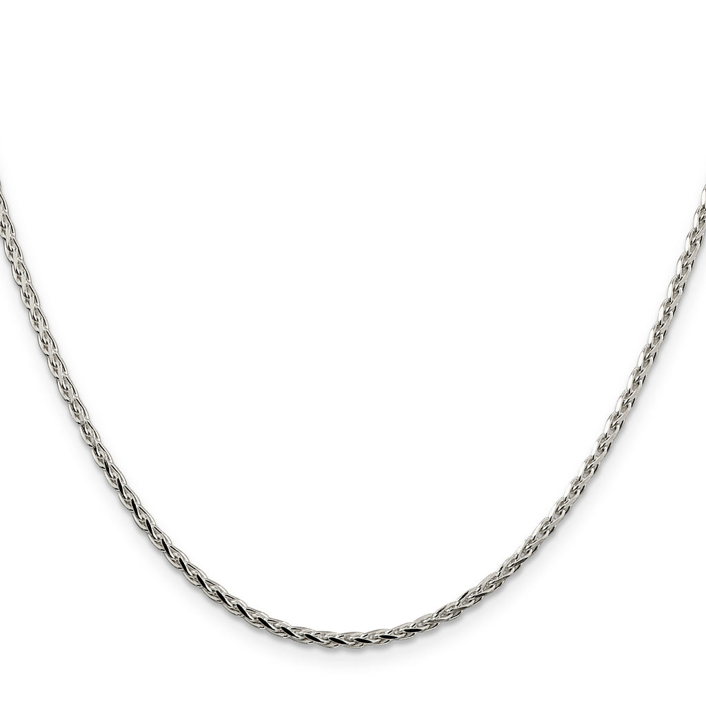 Sterling Silver 2.15mm Diamond-Cut Round Spiga Chain