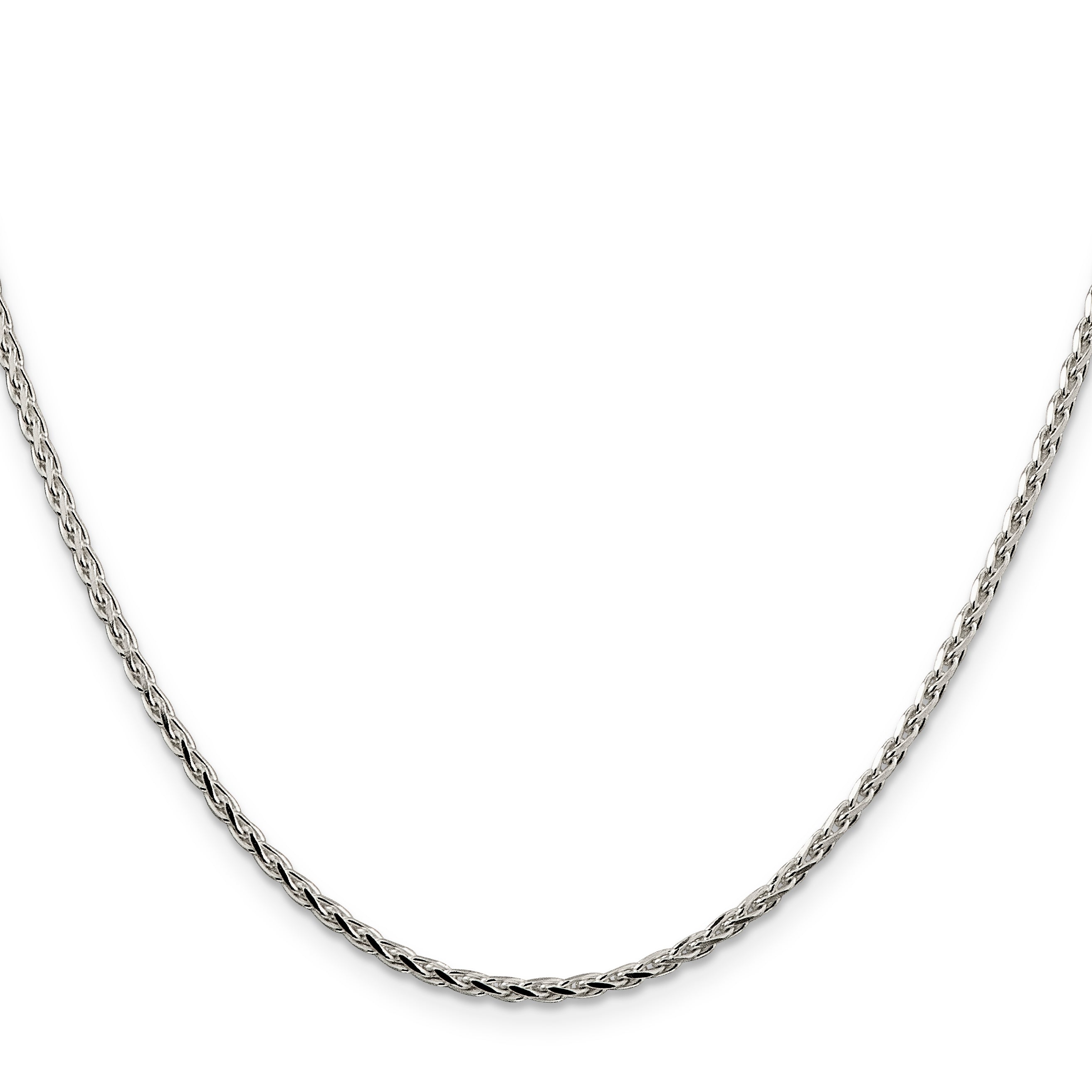 Sterling Silver 2.15mm Diamond-Cut Round Spiga Chain