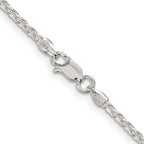 Sterling Silver 2.15mm Diamond-Cut Round Spiga Chain