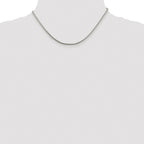 Sterling Silver Rhodium-Plated 2.15mm Diamond-Cut Round Spiga Chain
