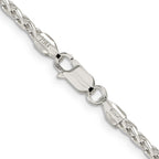 Sterling Silver 2.85mm Diamond-Cut Round Spiga Chain