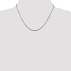 Sterling Silver 2.85mm Diamond-Cut Round Spiga Chain