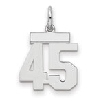 Number 45 Charm in Sterling Silver, 20mm - Sophia Jewelers